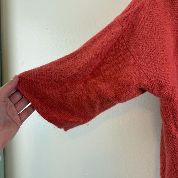 Peruvian Connection Short Sleeve Open Front Alpaca Sweater Pink Women’s S - Picture 3 of 9